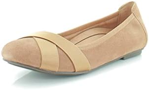 Vionic Women's Spark Maria Ballet Flat- Supportive Suede Walking Shoes That Include Three-Zone Comfort with Orthotic Insole Arch Support, Medium and Wide Fit Toffee 6.5 Medium US | Image 2