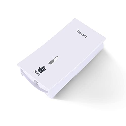 Dispensador manual de jabón para baño, unidad dispensadora desinfectante de manos montada en la pared, instalación sin Nial, 450 ml, color blanco Cover