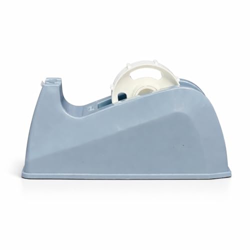 Image of Heavy-Duty Tape Cutter Dispenser | Fits 1 inch & 3 inch Core Adhesive Tapes | Weighted Non-Slip Base | One-Hand Cutting | for Restaurants, Bakeries, Office, School & Home (Grey)