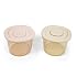 Ali+Oli Silicone Baby Food Containers 4oz 2-pk Reusable Leakproof Snack Storage with Airtight Lids Freezer & Microwave Safe for Infant and Kids Meals Blush-Khaki