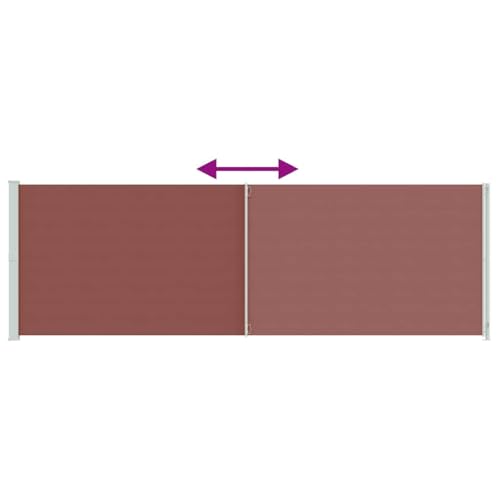 Store latéral en acier laqué et toile marron haute densité