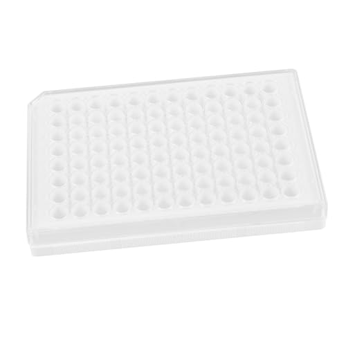 FUNOMOCYA Lab Tissue Culture Plate 96 Holes Cell Culture Plate Lid Plastic Material for Easy Observation