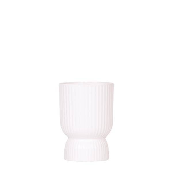 Cache-pot blanc moderne 9cm pour sublimer vos herbes aromatiques de cuisine
