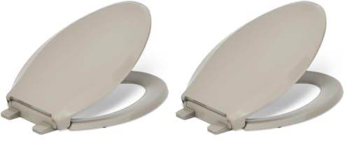Image of KOHLER CACHET Nightlight Soft Close Toilet Seat Elongated, ReadyLatch, Grip-Tight Hardware, SANDBAR (Pack of 2)