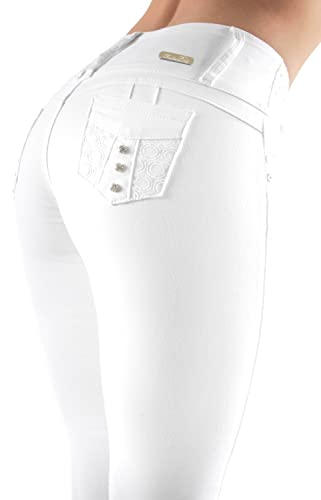 Women's Juniors Colombian Design Butt Lift Push Up Skinny Jeans (0030)2