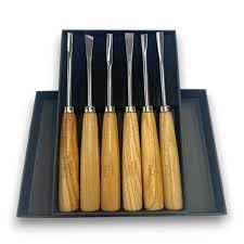 Tyzack Wood Carving Tools Set of 6, Wood Gouge Tools Set, Fishtail Gouges to Reach into Tight Spaces for Hobbyists or Professionals