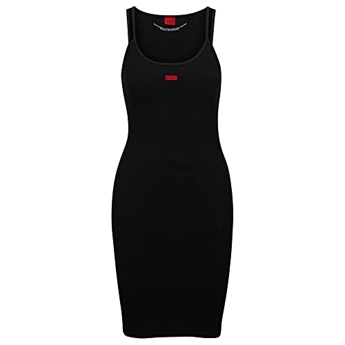 HUGO Damen Nirabel Jersey_Dress, Black1, XL EU