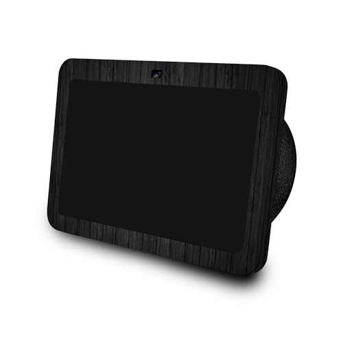 Image of Skin Compatible with Amazon Echo Show 8 (3rd Gen, 2023) - Black Wood - Premium 3M Vinyl Protective Wrap Decal Cover - Easy to Apply | Crafted in The USA by MightySkins
