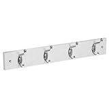 Dimensiones y peso: con los ganchos el perchero de pared para montaje en pared mide 42 cm de ancho, 10 cm de alto y 8 cm de profundidad (sin gancho, es de 6,6 cm de alto y 1,3 cm de profundidad). Peso: 430 g