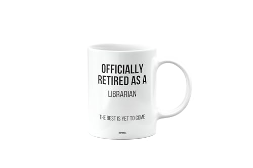 MIPOMALL Retirement Mug Present for Librarian, Gifts for Men or Women or Grandparents, Officialy Retired as, The Best is Yet to Come, Presents for Christmas, mm-CA_215_188