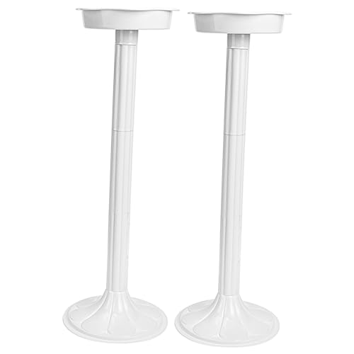 VICASKY 2 Pièces Colonne Décorative Blanche Support Pot de Fleurs Polyvalent pour Mariage et Fête Élégante Colonne de Route pour Centre de Table et Décoration Événementielle