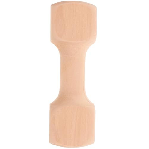 GANAZONO Wooden Dumbbell Dog Toy 5.89 Inch Durable Chewing Training Toy for Interactive Obedience and Retrieving Practice