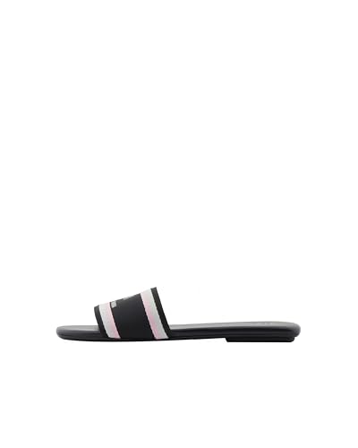 Image of Armani Exchange Women's Padded Slide on Sandal With Printed Corporate Logo on Top
