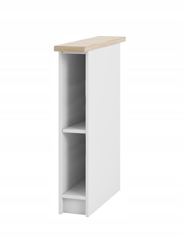 Laclar Schmaler Küchenschrank stehend 15 cm – kompakter Schrank mit Arbeitsplatte - ideal für kleine Küchen - funktionale Gestaltung, einfache Montage, hochwertig und robust