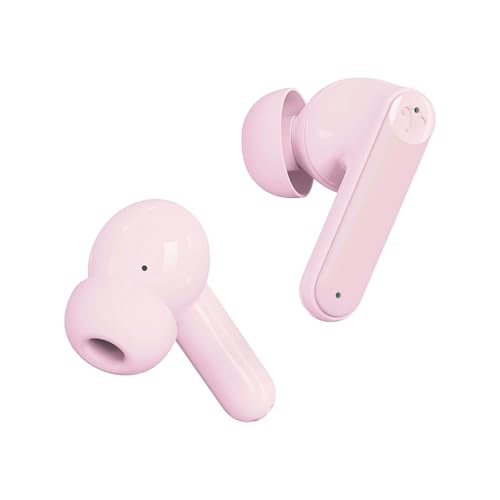 Image of Soundwave A1 Plus (2025 Edition) Active Noise Cancelling Earbuds, 6 Mics, 48H Total Playtime, 15 Mins = 6 Hours Playtime - Pink