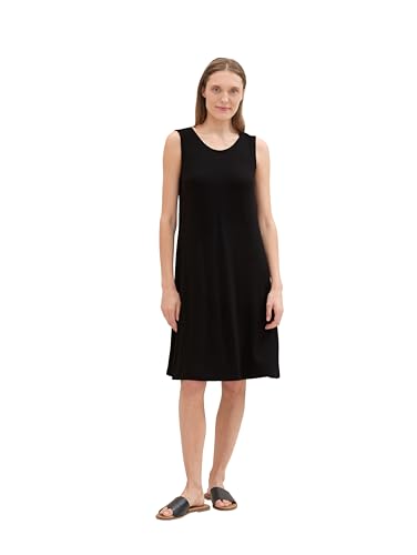 TOM TAILOR Damen 1036803 Basic Jerseykleid, 14482-Deep Black, 40
