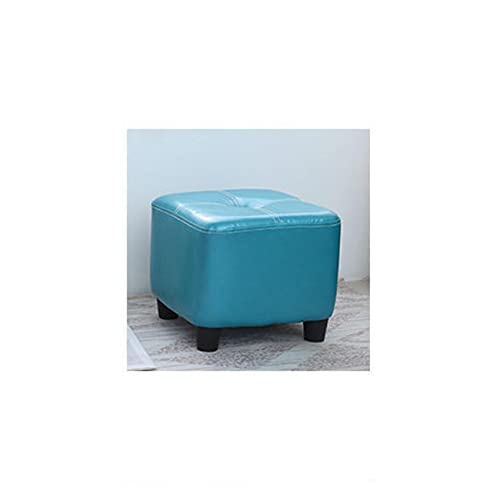 Tabouret carré rouge 30x30x30 cm pouf ottoman cuir antidérapant