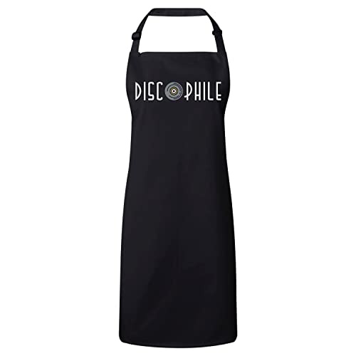 Tablier cuisine noir cuisinez en musique avec ce modèle vinyle pour discophile averti