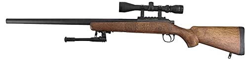 HECATE Fucile Softair Sniper Well MB 03-DW/plastica ad Alta Resistenza e Metallo/Colore Nero-Marrone/armamento Manuale (0,5 Joule) / Fornito con Accessori