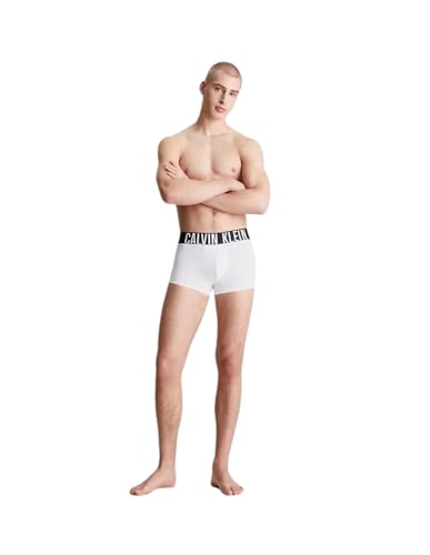 Calvin Klein Herren Trunk 3er-Pack MPI Trunk, Schwarz, Grau meliert, Weiß, M 3