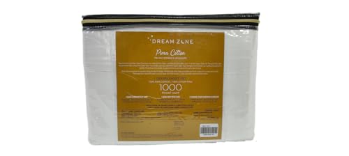 Dream Zone 1000 Thread Count Pima Cotton Queen Sheet Set in White (White Queen)