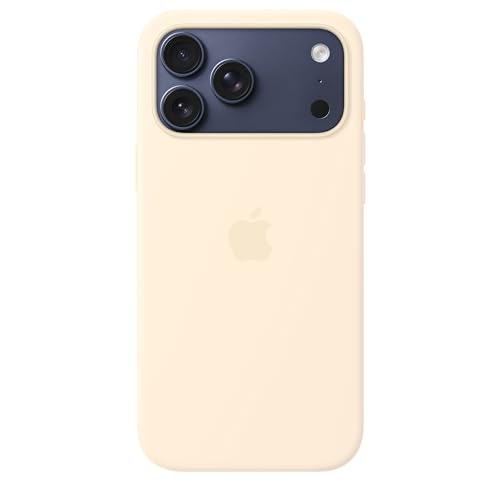 Image of Apple iPhone 17 Pro Max Silicone Case with MagSafe and Camera Control: Lightweight Phone Case, Wireless Charging Compatible, Smooth Matte Finish; Vanilla 