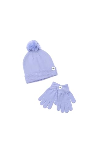 Ensemble bonnet et gants Ck Rib filles Calvin Klein en maille premium