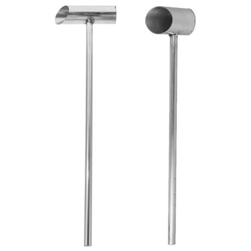 Cabilock Cotton Candy Spoon, 2pcs Marshmallow Machine Spoon Long Handle Stainless Steel Sugar Spoon Cotton Candy Machine Spare Parts for Cotton Candy Floss Scoop