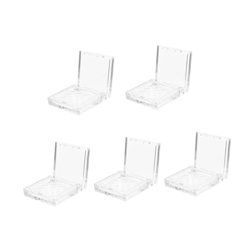 SHERCHPRY 5Pcs Empty Highlighter Cases Lipstick Storage Containers Compact Cosmetics Tray for Travel DIY Makeup Organizer for Blush Eyebrow Powder Lipstick Eye Shadow
