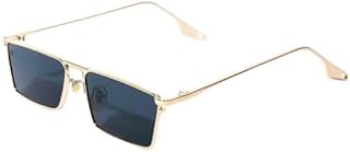 Dark Wost Sunglasses for Men &amp; Women Classic Retro Metal Frame Vintage Narrow Rectangular Sunglass UV400 UV Protection Gog...