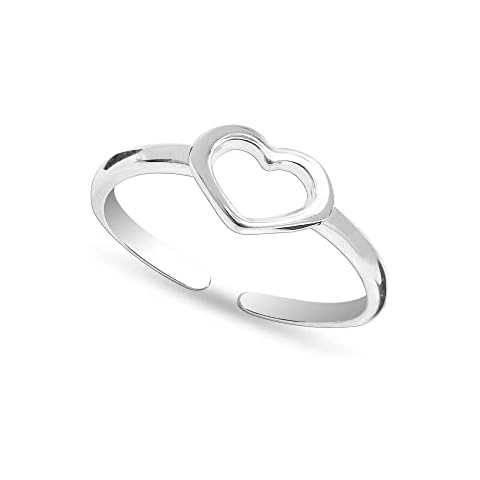 LeCalla 925 Sterling Silver Open Heart Ring Cover