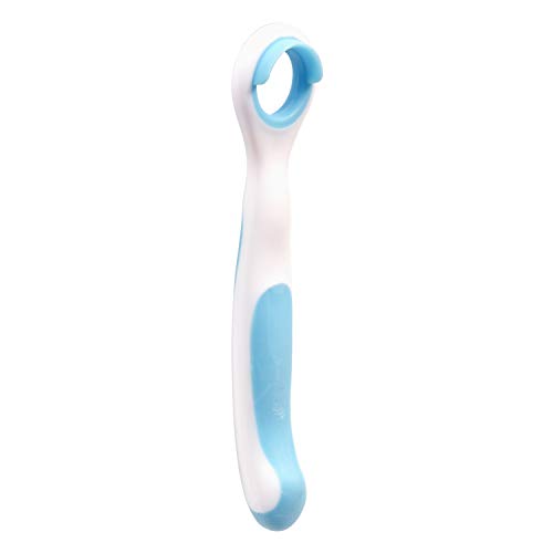 Image of Hopop BPA Free Tongue Cleaner Toothbrush 100% Safe For Kids Age From 1-3 Years (1 Pc, Blue)