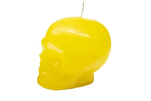 Luz María - Skull shaped candle in yellow paraffin (large)
