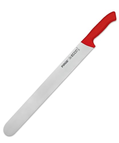 Pirge Ecco Dönermesser 45 cm Rot - Aufschnittmesser - Schärfstes Döner Langmesser - Schneidemesser - Fleischmesser - BBQ Messer - Edelstahl Profi...