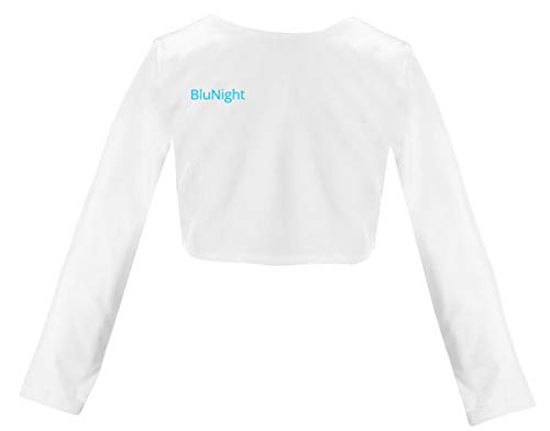 Image of BluNight Collection Little Girls Long Sleeve One Button Velvet Bolero Sweater Jacket Dress Cover Up