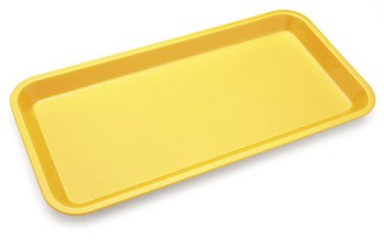 Harfield Polycarbonate Plastic Individual Serving Platter Yellow (Pack of 4) Dishwasher Safe Shatterproof