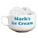 GiftsForYouNow Ice Cream Bowl with Personalized Message and Convenient Handle Design, Holds 32 Oz of Ice Cream