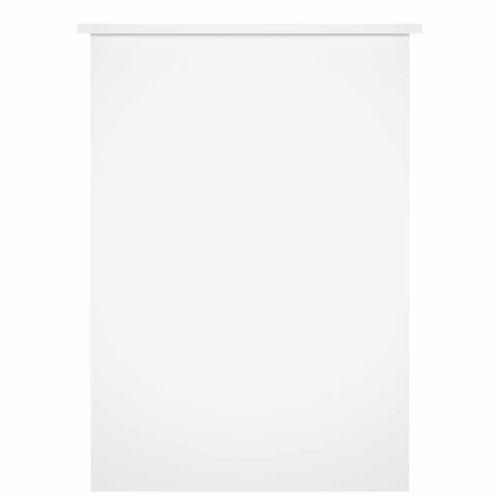 Biurko białe 100 x 55 x 75 cm, materiał drewnopochodny z 2 półkami