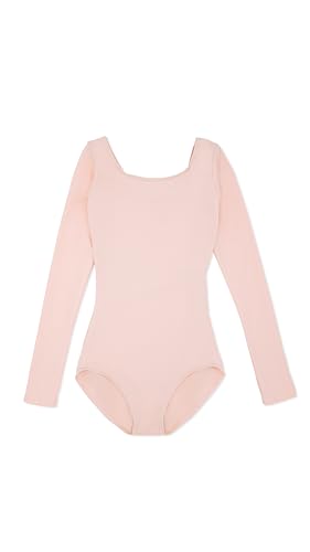Capezio Little Girls' Team Basics Long Sleeve Leotard,Ballet Pink,S (4-6)