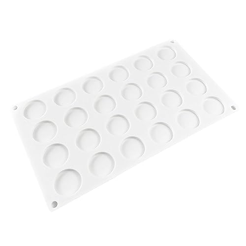 UUYYEO Silicone Stamp Mold Flat Round Disc Mold Adhesive Waxing Mold Chocolate Cake Mold Baking Mold Tray Soap Making Mold Easy Release Molds