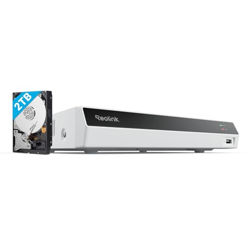REOLINK NVR RLN8-410-White, 8 Channel, Network Video Recorder for Home PoE Security Camera System,...