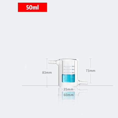 Bécher de laboratoire 50ml double couche pour éviter les chocs thermiques