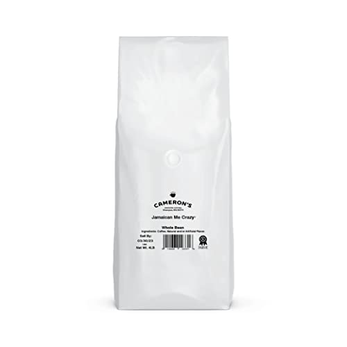 Cameron's Coffee Jamaican Me Crazy Flavored Whole Bean Coffee, Light Roast, 100% Arabica, 4-Pound Bag, (Pack of 1)