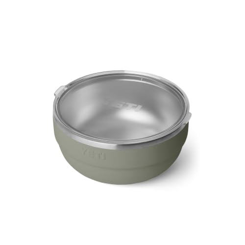 Image of YETI Rambler Bowls, Vacuum Insulated, Stackable and Nestable Stainless Steel Bowl with Lid, 4.5 Quart, Pampa Green
