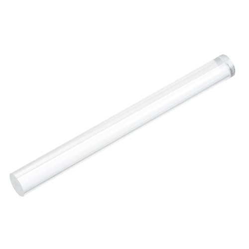 MECCANIXITY 1pcs Acrylic Round Rods 3/8" x 4" Clear Acrylic Dowel Rods Sticks Plastic Sticks Strip for DIY Crafts Lighting Gardening Decorations - 10mm x 100mm