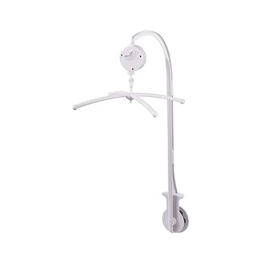 Hyacinthy Blanco Soporte Para Cama de Bebé Cuna Cuna Brazo Móvil Con Caja de Música Mecánica y Soporte Extendido Soporte Tuerca Tornillo Cama sin Juguetes Para Baby Girl & Boy