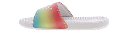 PUMA Kids Girls Cool Cat Bx Bright Ombre Tie Dye Slide Casual Sandals Casual - White4