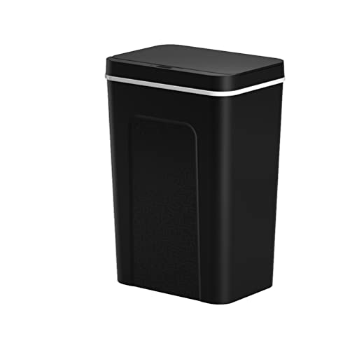 Biwond Cubo de Basura Inteligente Waste X2 (Sensor Infrarojos Automático, Eléctrico, 18L, Antibacterias, Apertura y Cierre sin Contacto, Rango de 30cm) - Negro Cover