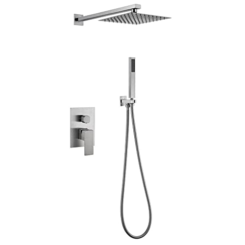Mitigeur de douche encastré 2 fonctions et ciel de pluie carré 8 pouces LUNEZY - 2