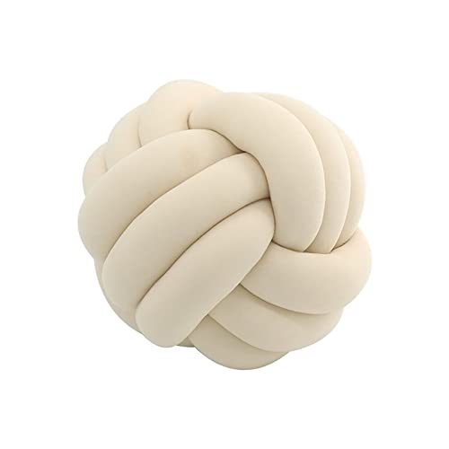 Tielag knotenkissen, Knot Kopfkissen, Hand gewebt Knotenkissen, Knotenkissen Plüsch Kissen Weiche Geknotetes Kissen Knoten Ball Kissen Dekor Bett Zimmer, 20cm, 25 Cover
